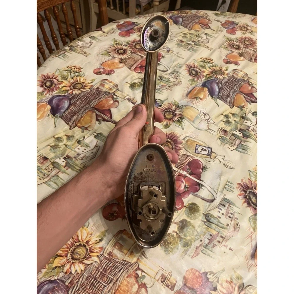 VTG MCM Weiser  Large Brass Door Pull Handle Thumb Latch